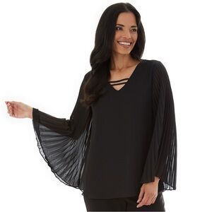 Women's Apt. 9 Pleated Bell Sleeve Top